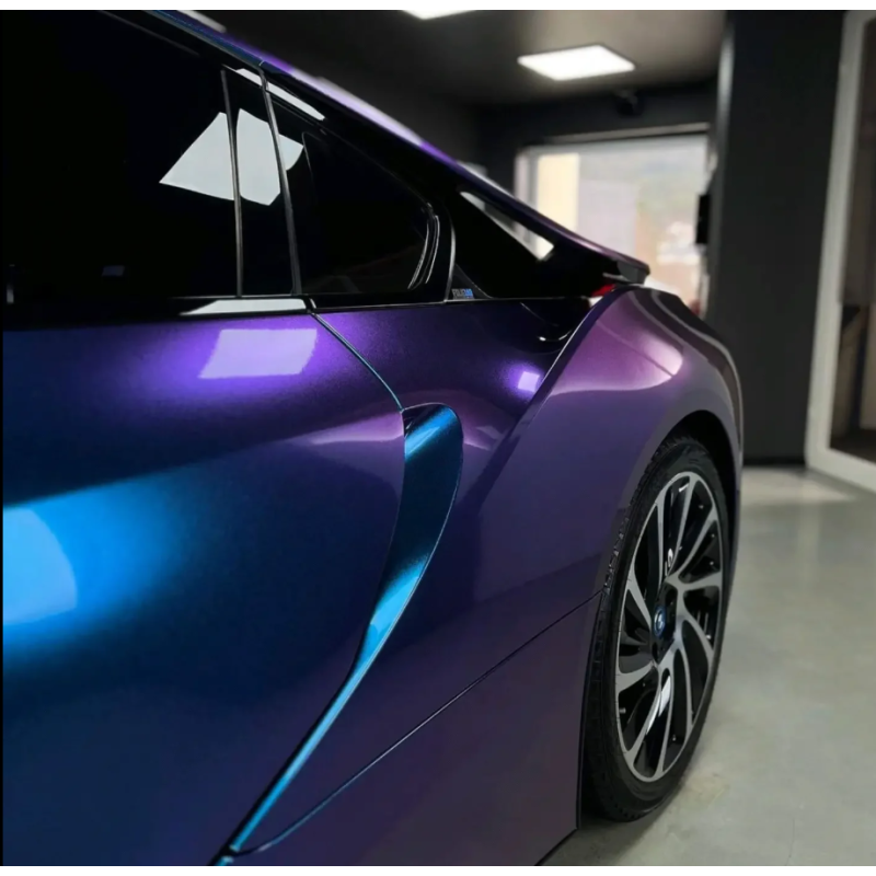 Matte Diamond Purple Blue Vinyl Car Wrap K-4015