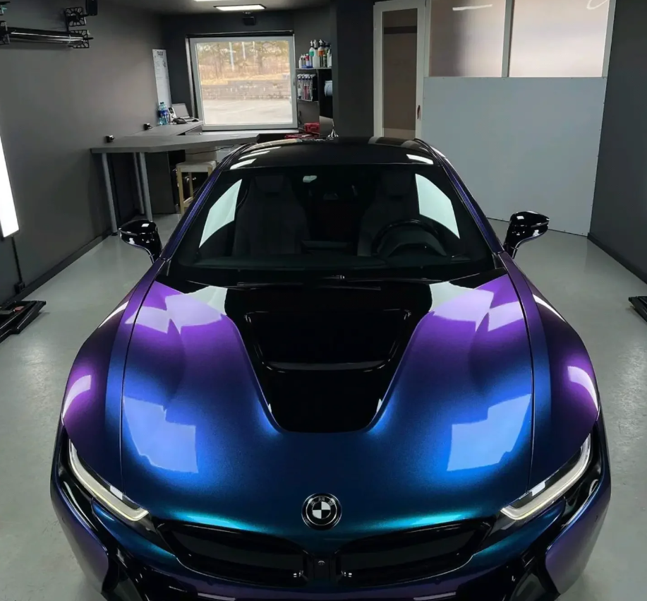Matte Diamond Purple Blue Vinyl Car Wrap K-4015