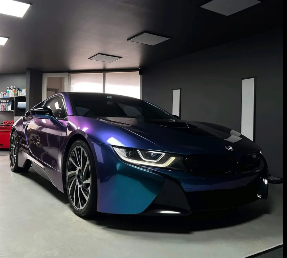 Matte Diamond Purple Blue Vinyl Car Wrap K-4015
