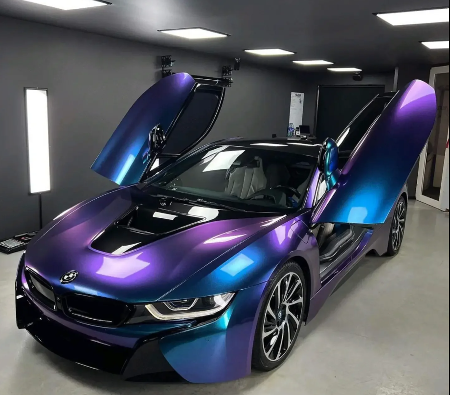 Matte Diamond Purple Blue Vinyl Car Wrap K-4015