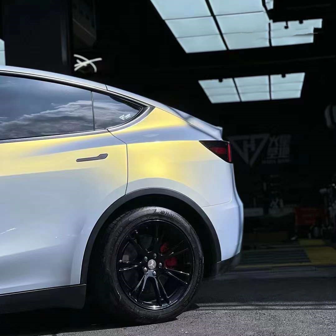 Glossy Magic Gold Blue Vinyl Car Wrap K-1001