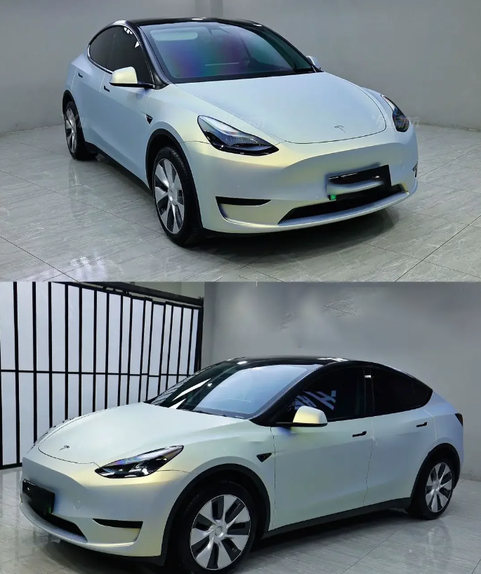 Glossy Magic Gold Blue Vinyl Car Wrap K-1001