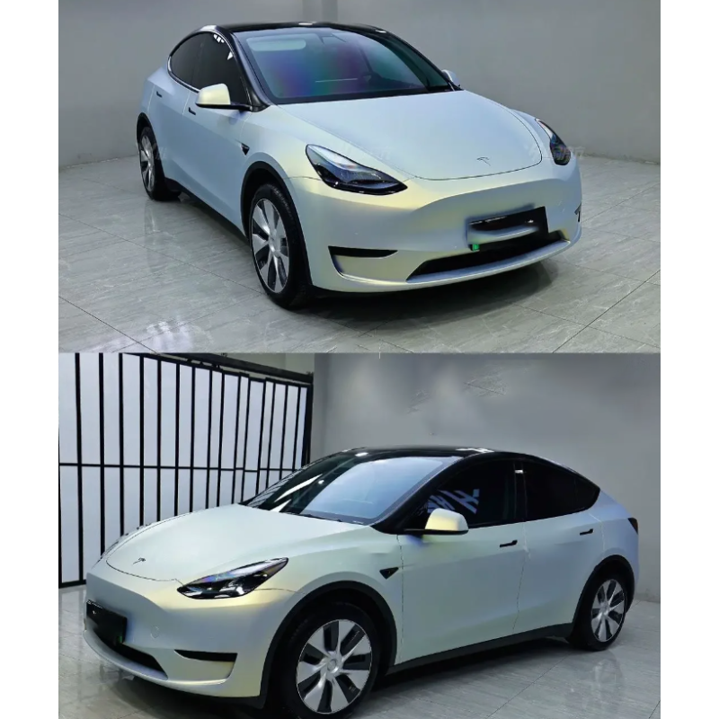 Glossy Magic Gold Blue Vinyl Car Wrap K-1001