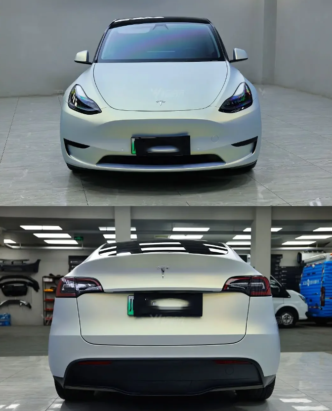 Glossy Magic Gold Blue Vinyl Car Wrap K-1001