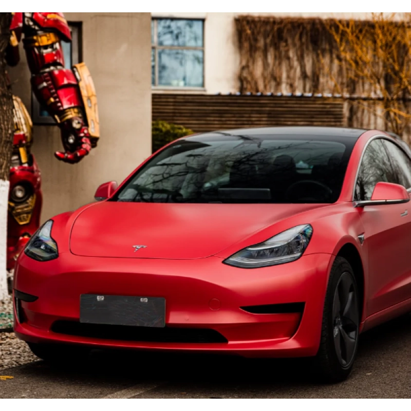 Pure Metal Red Vinyl Car Wrap K-9213 02