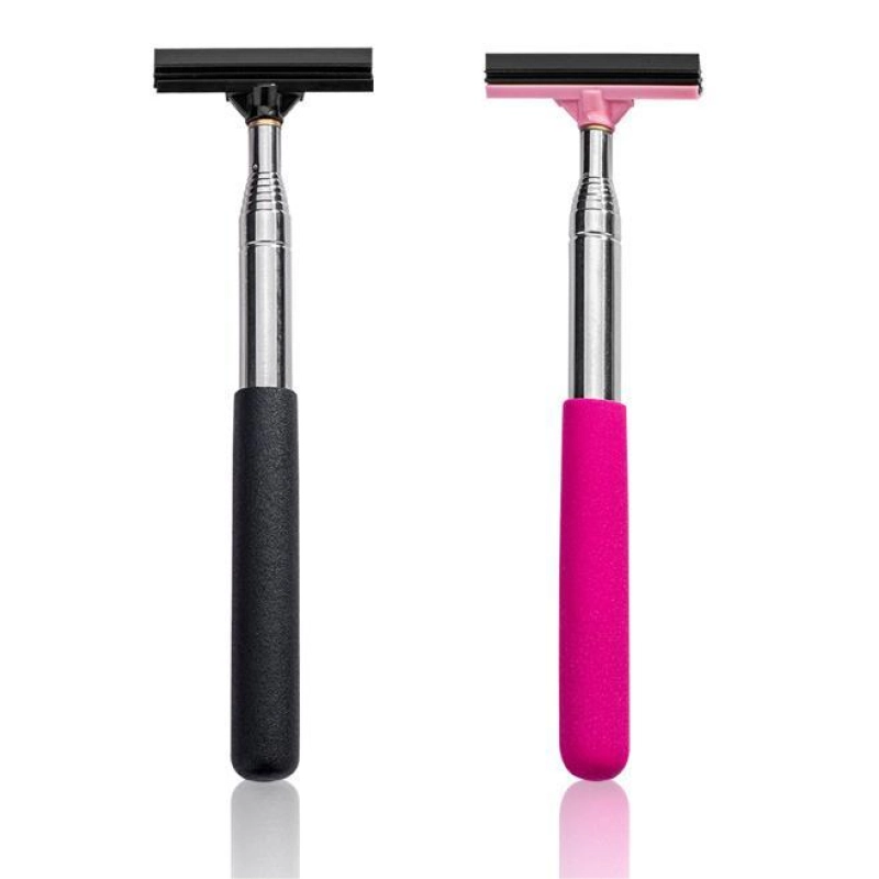 Auto Rearview Mirror Stainless Steel Telescopic Wiper Clean 01