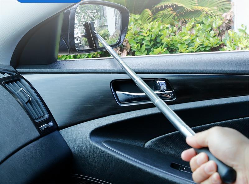 Auto Rearview Mirror Stainless Steel Telescopic Wiper Clean