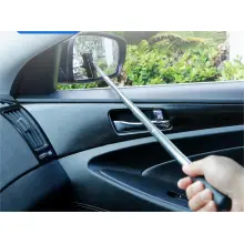 Auto Rearview Mirror Stainless Steel Telescopic Wiper Clean