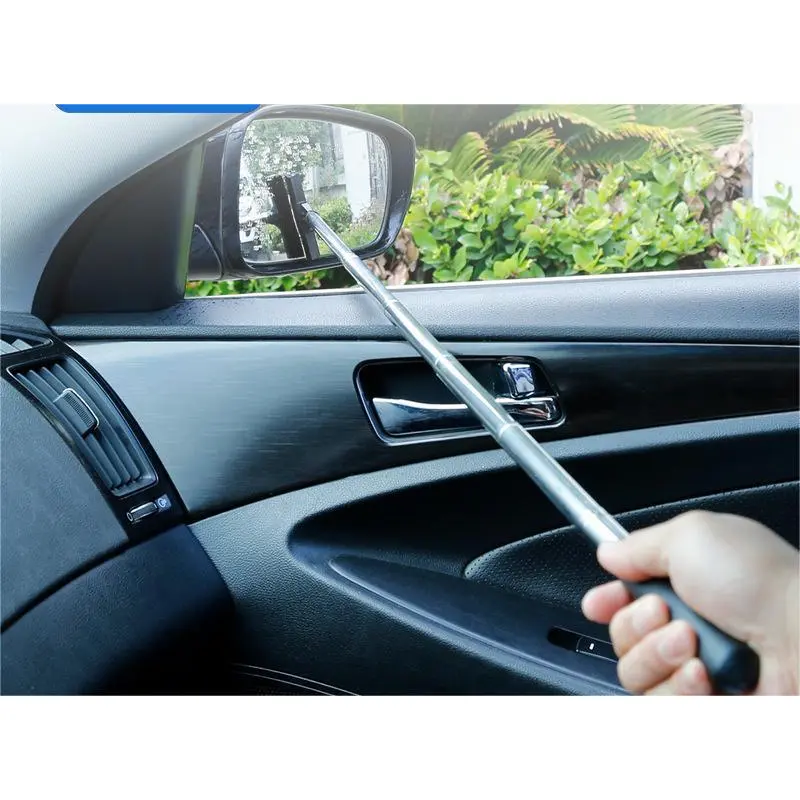 Auto Rearview Mirror Stainless Steel Telescopic Wiper Clean