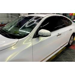 Glossy Diamond Gold White Vinyl Car Wrap K-4020 review Alan 01