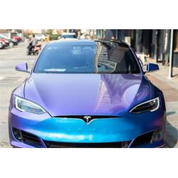 Glossy Auroral Blue Purple Vinyl Car Wrap K-4033 review ooiutednb