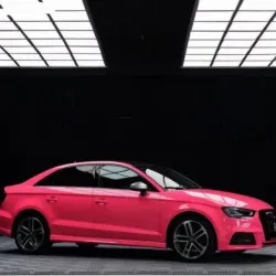 Glossy Fluorescencet Pink Vinyl Car Wrap K-8004 review Brown