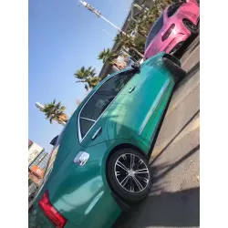 Glossy Laser Green Vinyl Car Wrap K-3009 review zxcvgbhnj