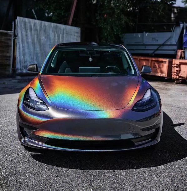 Glossy Rainbow Laser Grey Vinyl Car Wrap K-3001 review fgtrffedwsaxa 01
