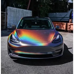 Glossy Rainbow Laser Grey Vinyl Car Wrap K-3001 review fgtrffedwsaxa 01