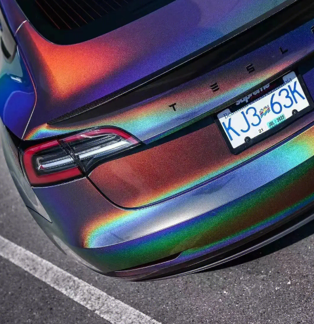 Glossy Rainbow Laser Grey Vinyl Car Wrap K-3001 review fgtrffedwsaxa 02