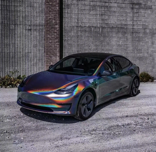 Glossy Rainbow Laser Grey Vinyl Car Wrap K-3001 review fgtrffedwsaxa 03