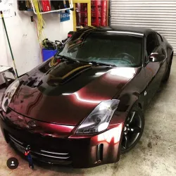 Glossy Metallic Black Rose Vinyl Car Wrap K-2102 review Victoria