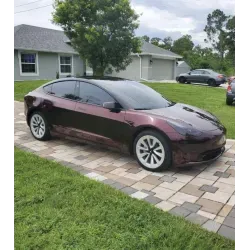 Glossy Metallic Black Rose Vinyl Car Wrap K-2102 review Brian