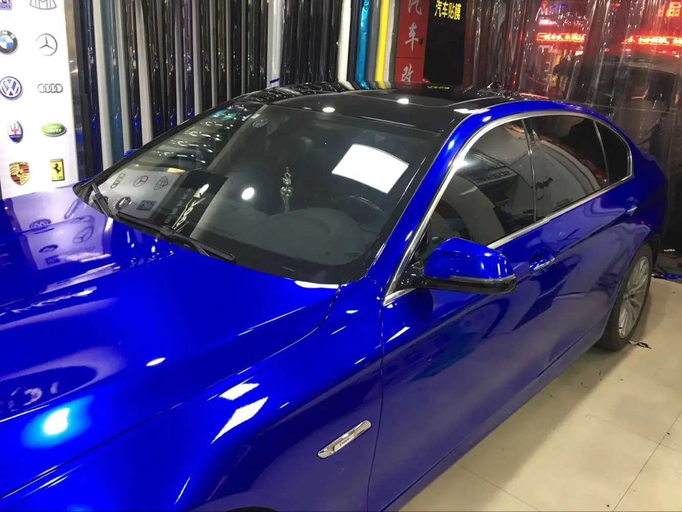 Metal Paint Deep Blue Vinyl Car Wrap K-6006 review jgfn