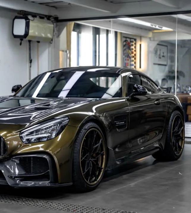 Glossy Ghost Midnight Gold Vinyl Car Wrap K-1504 review Grace