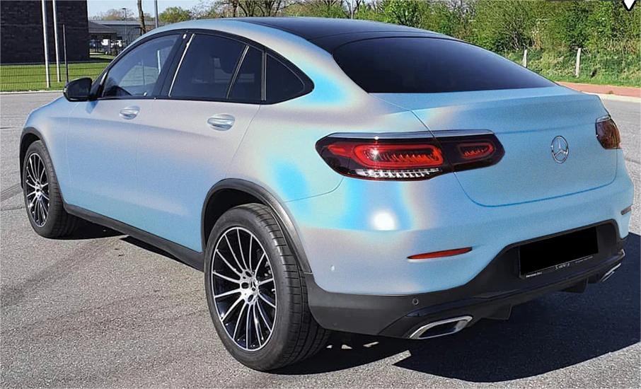 Glossy Laser Sea Blue Vinyl Car Wrap K-3012 review Darian