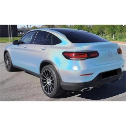 Glossy Laser Sea Blue Vinyl Car Wrap K-3012 review Darian