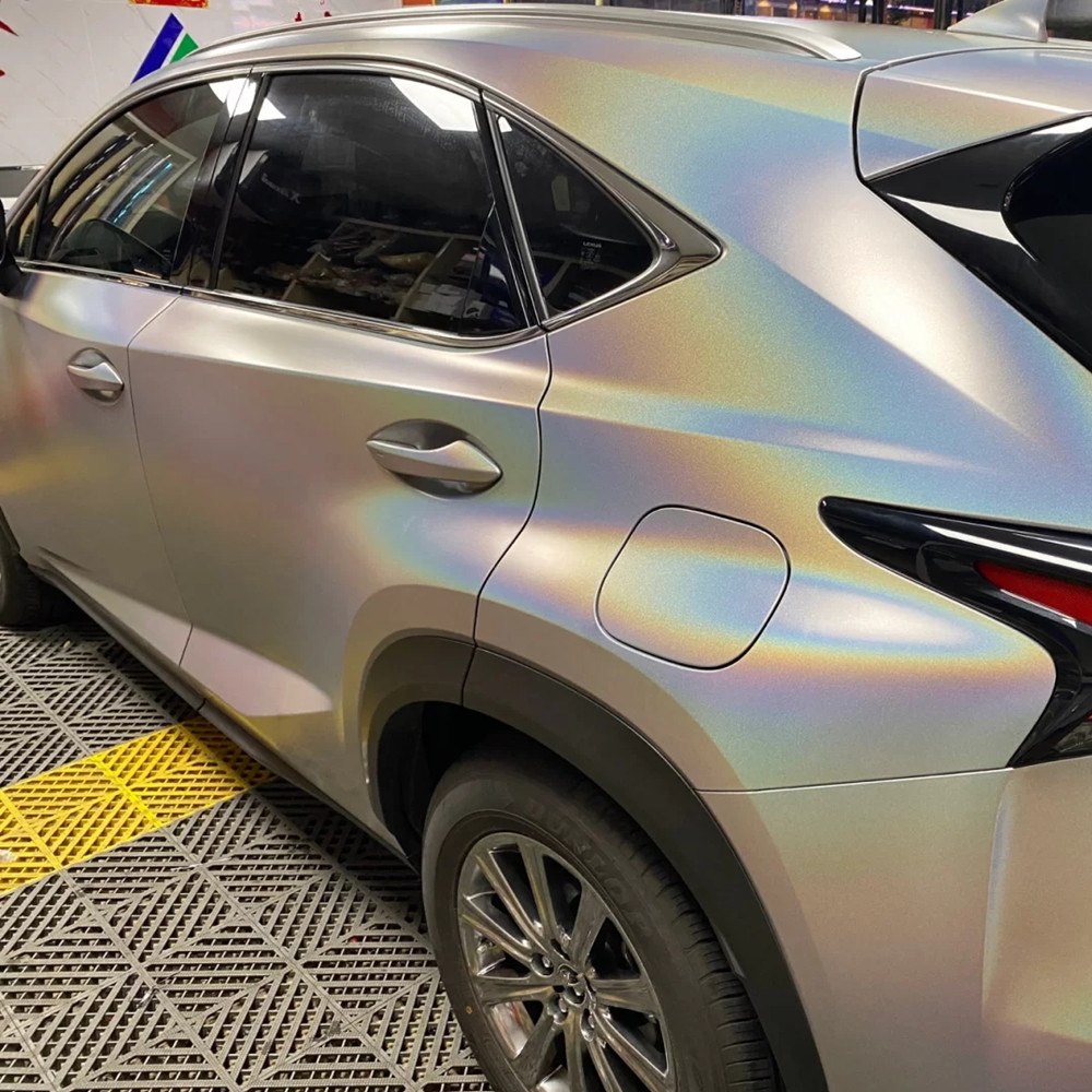 Matte Laser Silver Vinyl Car Wrap K-3014 review William 03