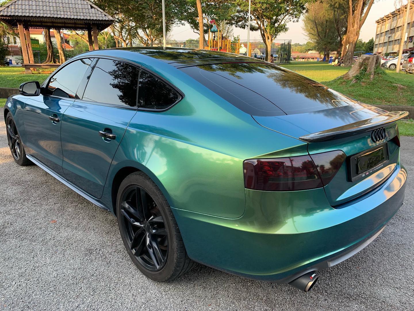 Glossy Chameleon Jungle Green Vinyl Car Wrap K-4036 review sddfbfgn 03