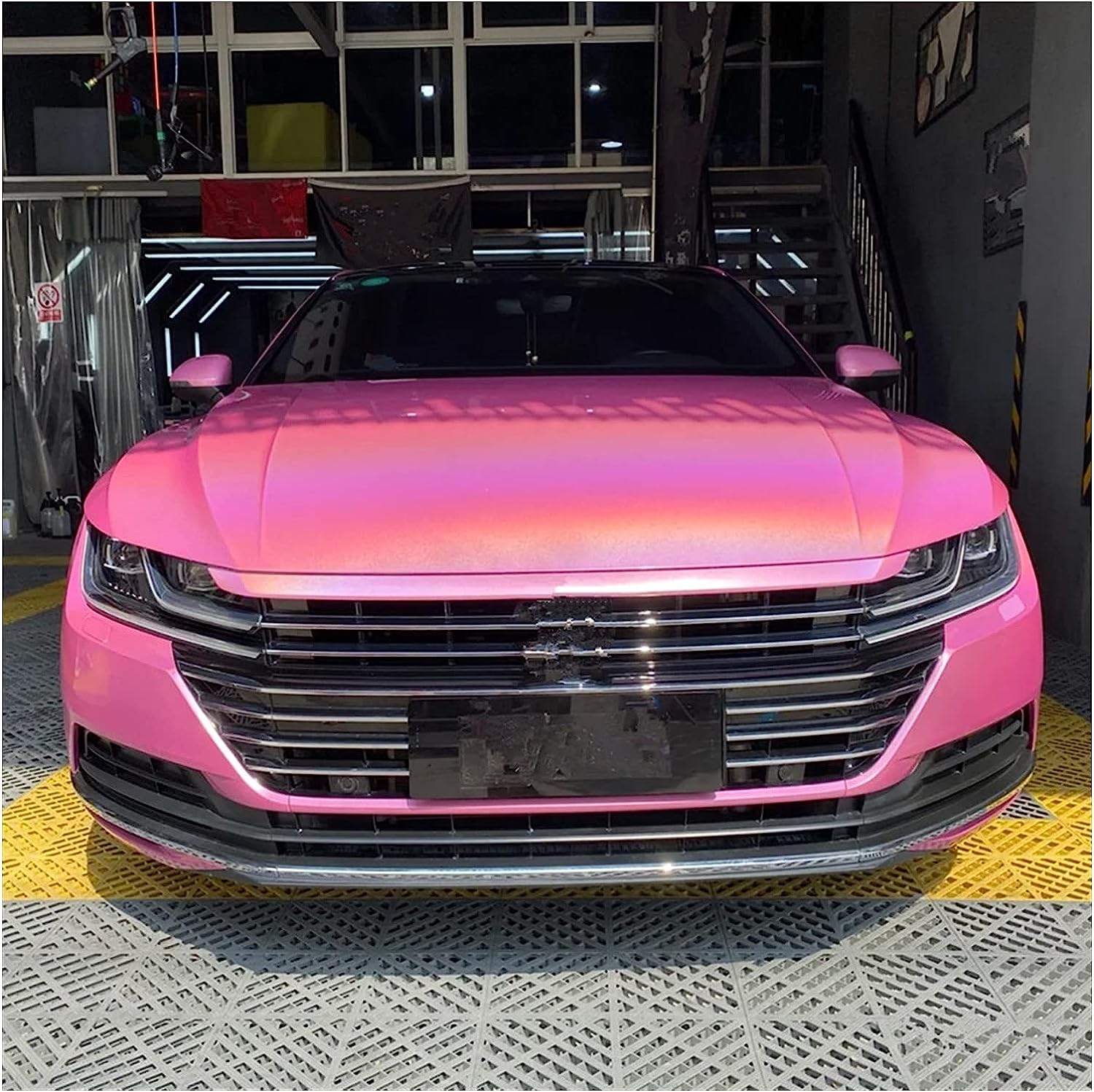 Glossy Laser Pink Vinyl Car Wrap K-3007 review Leg Mbcn