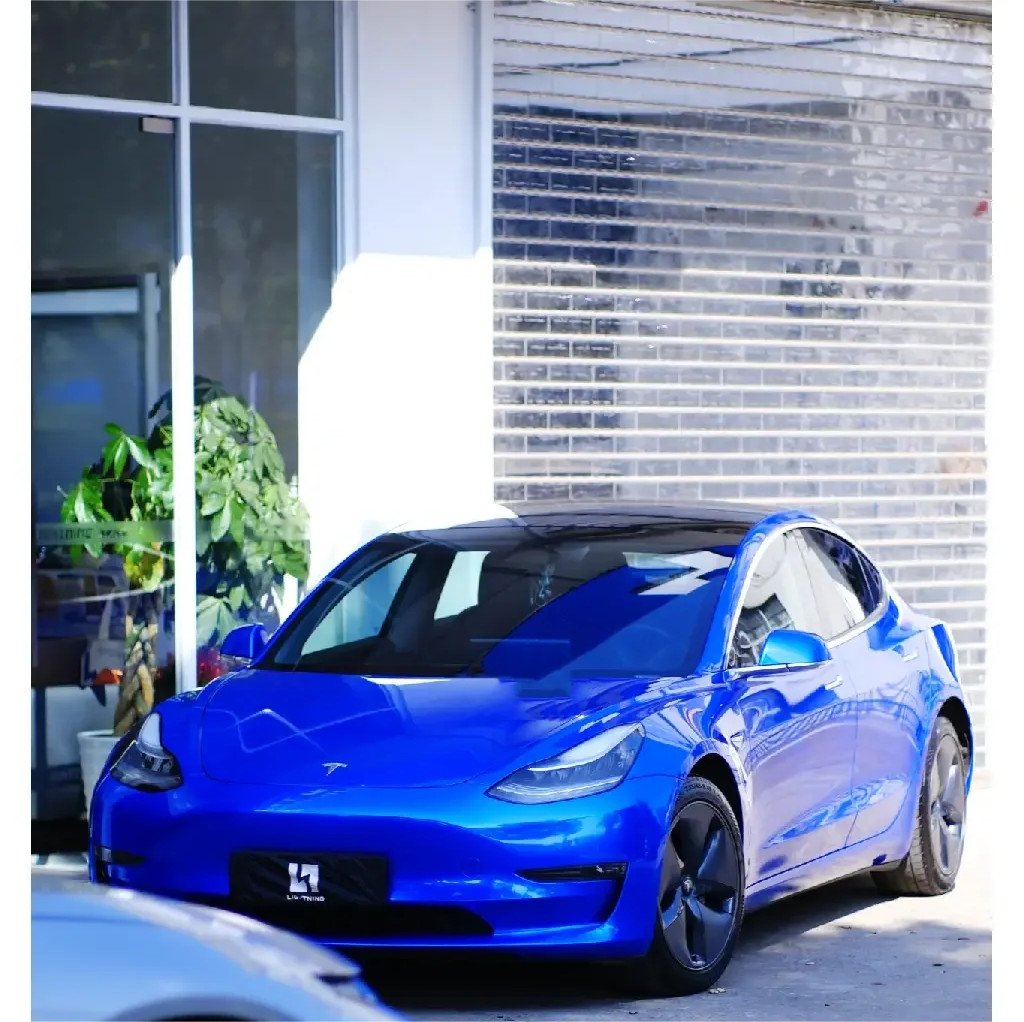 Metal Paint Deep Blue Vinyl Car Wrap K-6006 review Lahdn 02