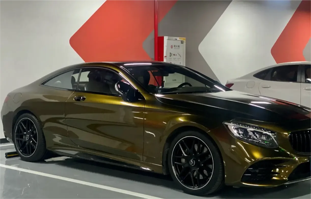 Glossy Ghost Midnight Gold Vinyl Car Wrap K-1504 review Anyga 02