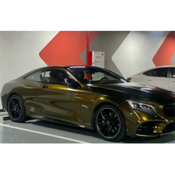Glossy Ghost Midnight Gold Vinyl Car Wrap K-1504 review Anyga 02