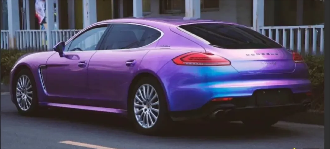 Glossy Auroral Blue Purple Vinyl Car Wrap K-4033 review Erihj 01