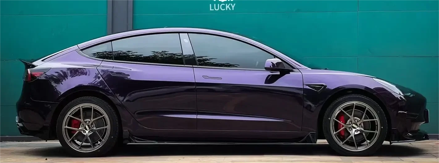Glossy Midnight Purple Vinyl Car Wrap K-2114 review Ynhhfcg