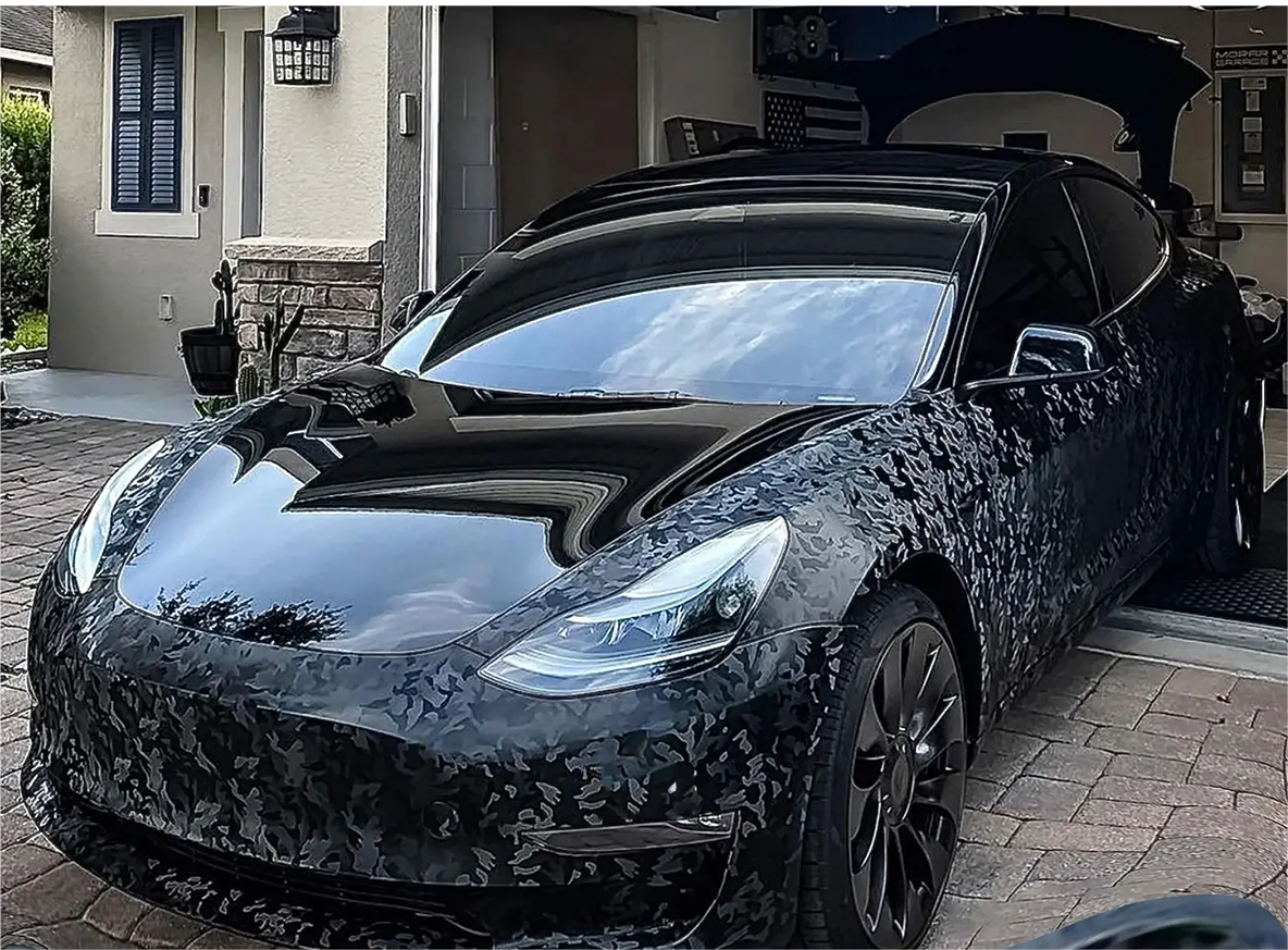 3D Ghost Camouflage Black Vinyl Car Wrap K-9503 review Ebggydug