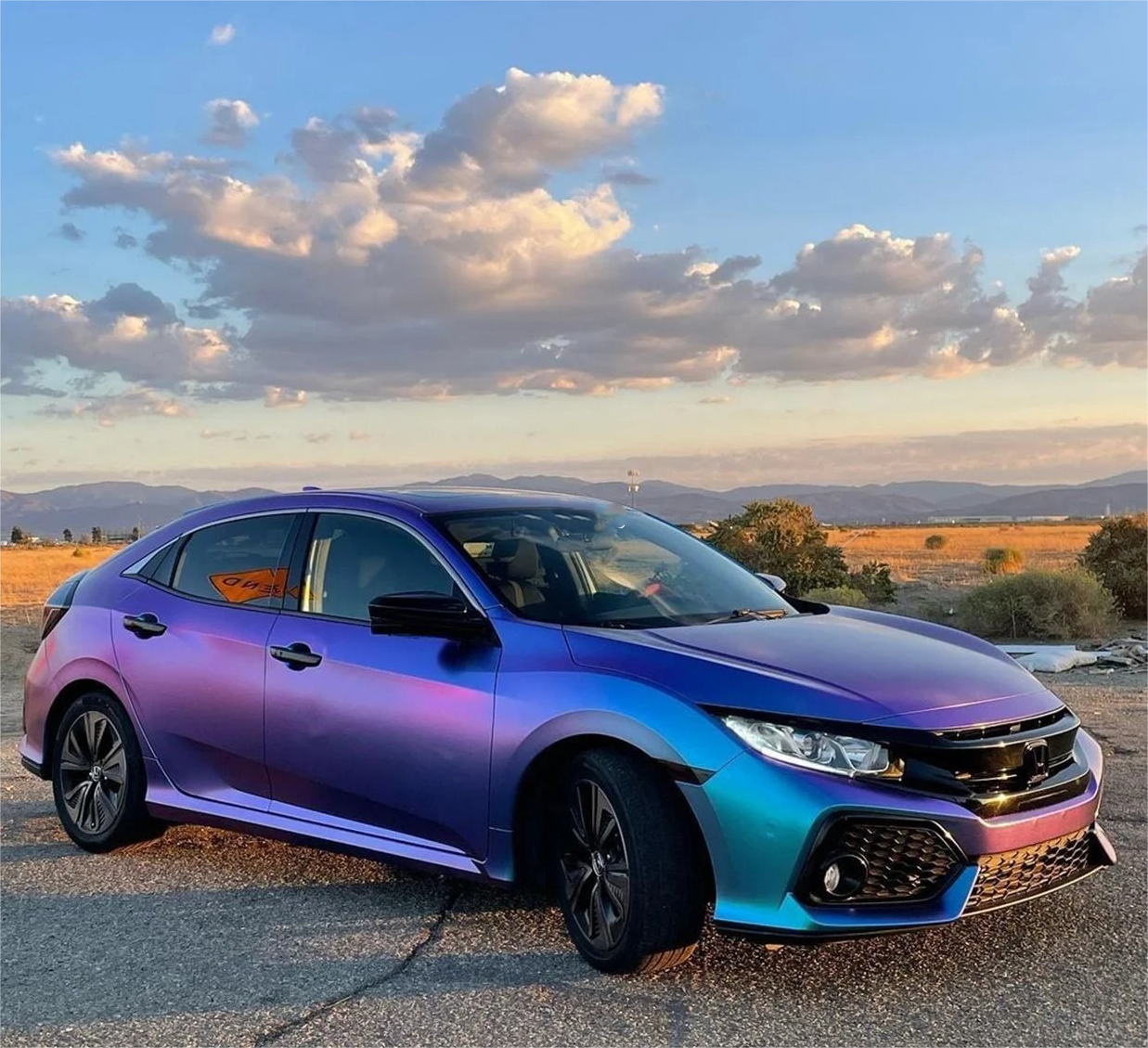 Glossy Diamond Purple Blue Vinyl Car Wrap K-4016 review Shyekinon