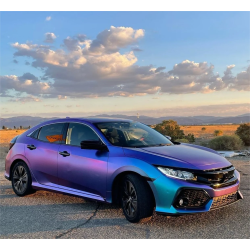 Glossy Diamond Purple Blue Vinyl Car Wrap K-4016 review Shyekinon