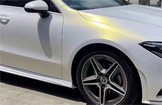 Glossy Diamond Gold White Vinyl Car Wrap K-4020 review Jacksoncate