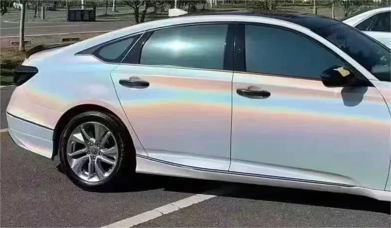 Glossy Diamond Gold White Vinyl Car Wrap K-4020 review Kaschio