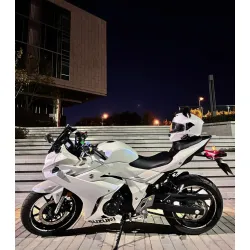 Glossy White To Blue Vinyl Car Wrap K-9304 review App Epp