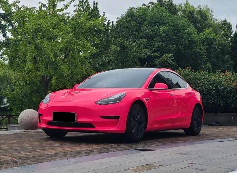 Kakawrap Fluorescencet Pink Vinyl Car Wrap | Tesla Model Y