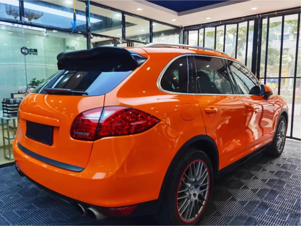 Kakawrap Glossy Crystal Orange Vinyl Car Wrap | Audi A4