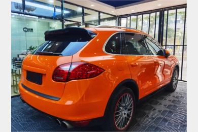 Kakawrap Glossy Crystal Orange Vinyl Car Wrap | Audi A4
