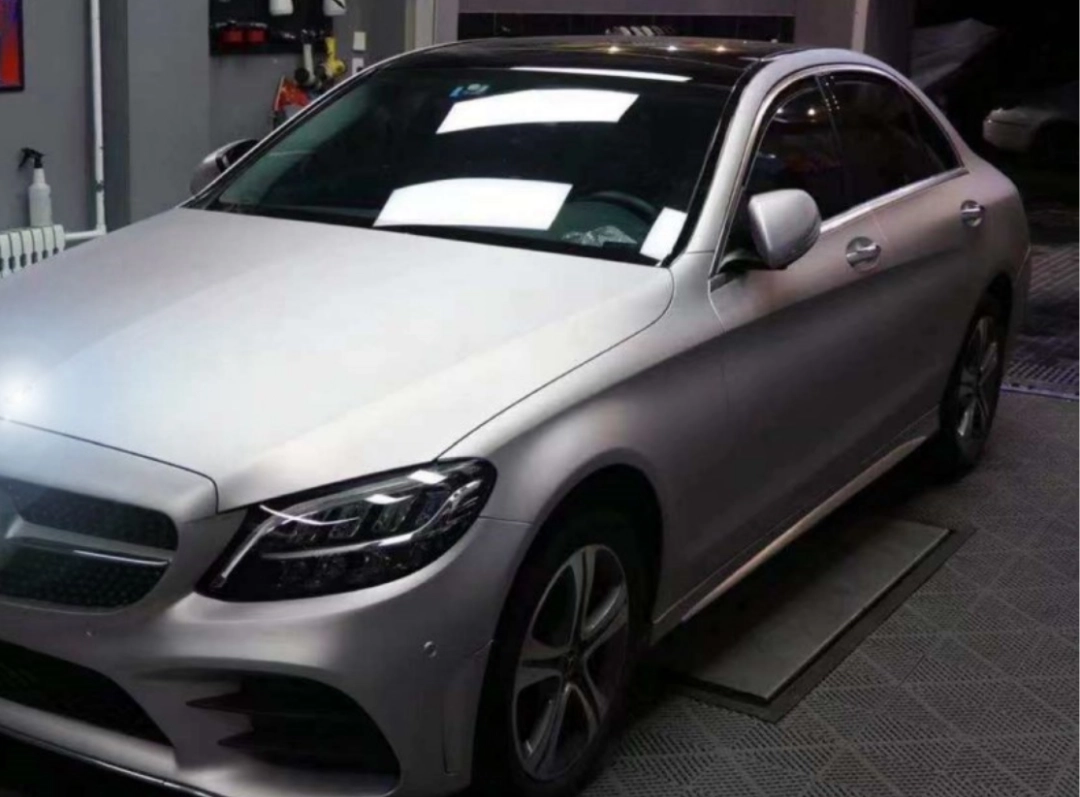 Kakawrap Ultimate Flat Silver Vinyl Car Wrap K-2012 | Mercedes-Benz C-Class