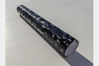 3D Ghost Camouflage Black Vinyl Car Wrap K-9503