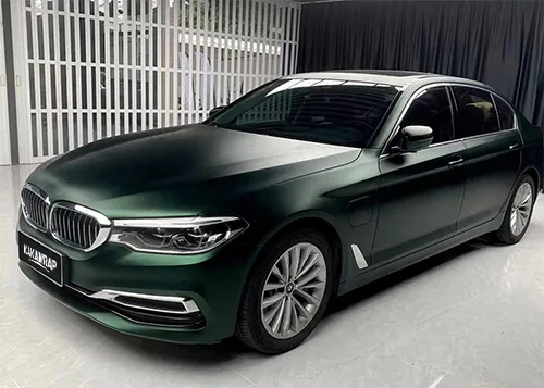  Matte Chrome Venom Green Vinyl Car Wrap K-1211 | BMW 5 Series