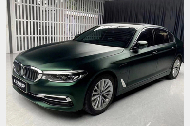  Matte Chrome Venom Green Vinyl Car Wrap K-1211 | BMW 5 Series
