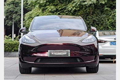 Glossy Metallic Black Rose Vinyl Car Wrap K-2102