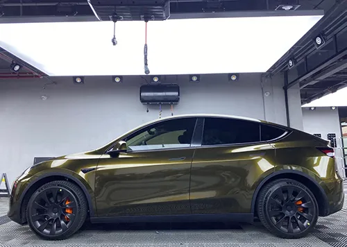  Glossy Ghost Midnight Gold Vinyl Car Wrap K-1504 | Tesla model Y